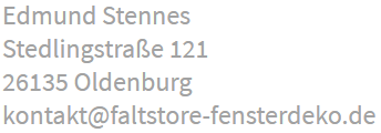 Impressum von Faltstore Fensterdeko